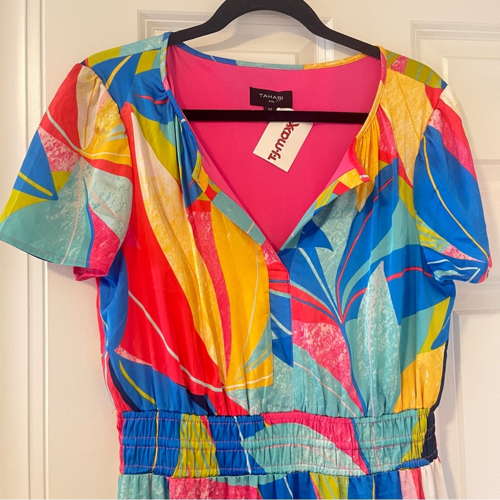 Colorful Abstract Print Dress - Picture 3 of 4